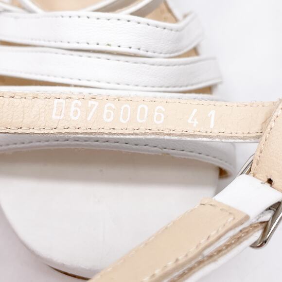 AGL Women's Dora Ankle Strap Wedge Sandal White Plumba Size US 11 EU 41 - Picture 10 of 14